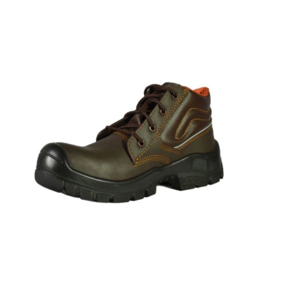 NEW MENS SAFETY WORK BOOTS- IMPACT & SLIP RESISTANT, WATERPROOF | BROWN SIZE 8.5 - Picture 5 of 10